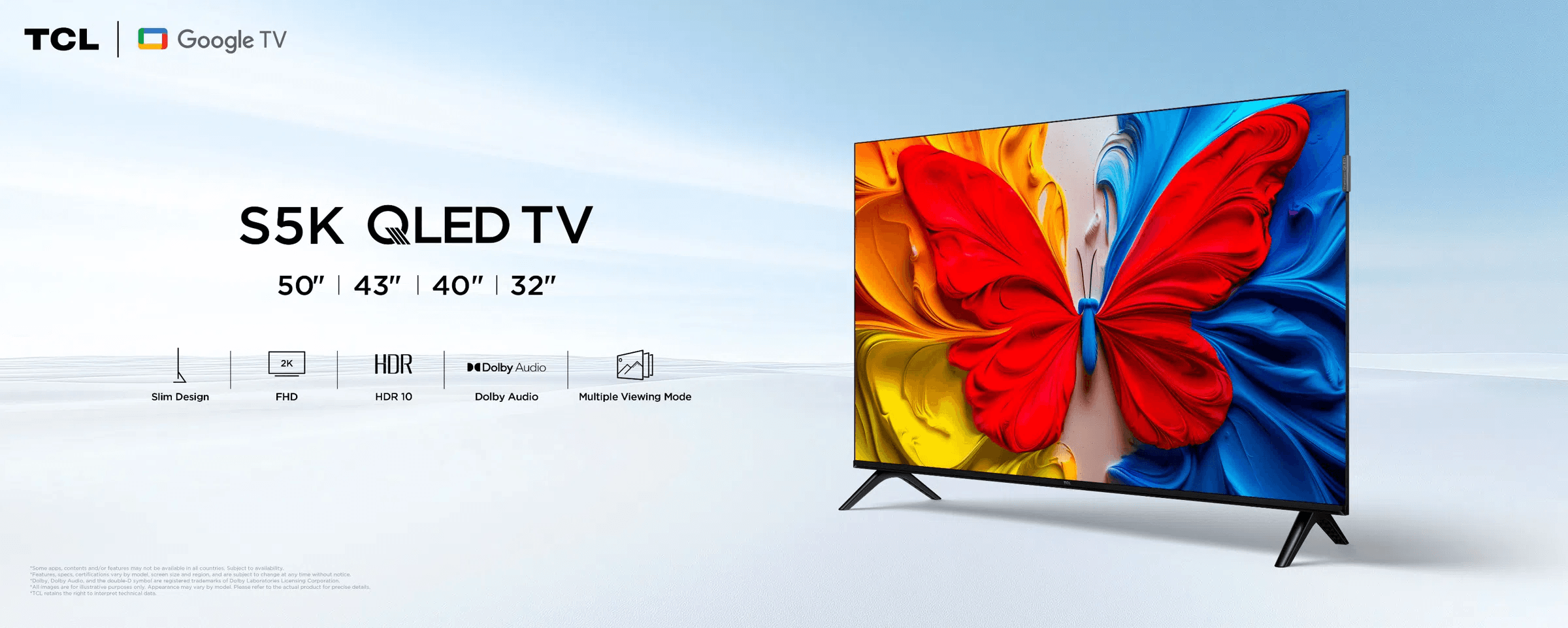 TCL 32 Inch Smart Qled Google TV-32S5K