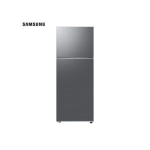 SAMSUNG 465L DOUBLE DOOR FRIDGE; RT47CG6631S9r refrigerator with a top freezer and bottom fridge on a white background