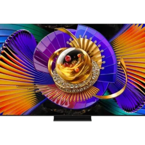 Vivid abstract sculpture in gold, diamonds, and multicolored fan-like shapes on a black background (displayed on a screen).